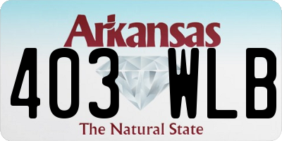 AR license plate 403WLB