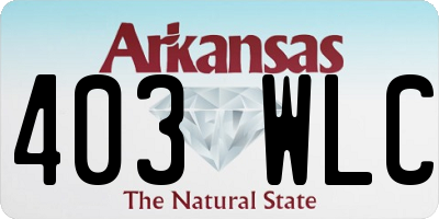 AR license plate 403WLC