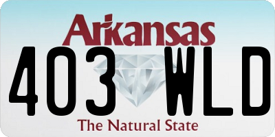AR license plate 403WLD