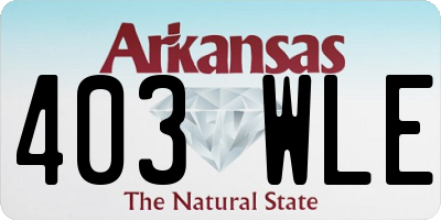 AR license plate 403WLE