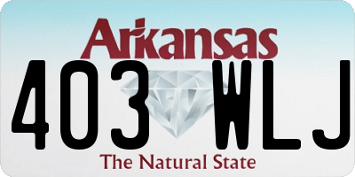 AR license plate 403WLJ