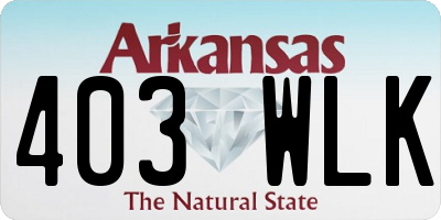 AR license plate 403WLK