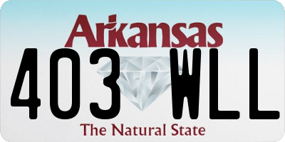 AR license plate 403WLL