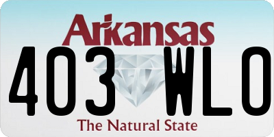 AR license plate 403WLO