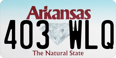 AR license plate 403WLQ