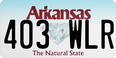 AR license plate 403WLR