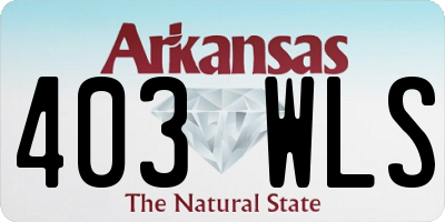 AR license plate 403WLS
