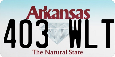 AR license plate 403WLT