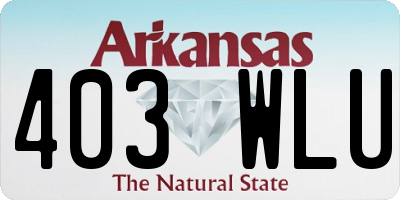 AR license plate 403WLU