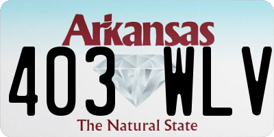 AR license plate 403WLV