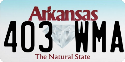 AR license plate 403WMA