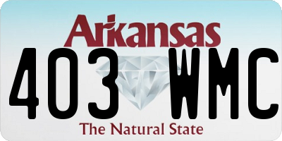 AR license plate 403WMC