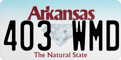 AR license plate 403WMD