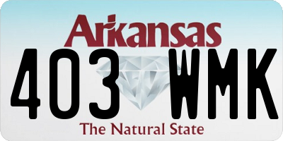 AR license plate 403WMK