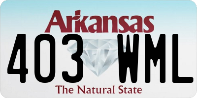 AR license plate 403WML