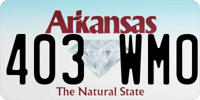 AR license plate 403WMO