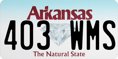 AR license plate 403WMS