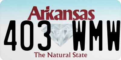 AR license plate 403WMW