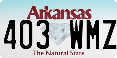 AR license plate 403WMZ