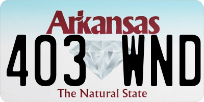 AR license plate 403WND