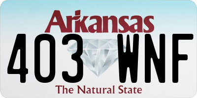 AR license plate 403WNF