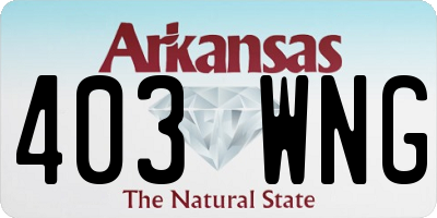 AR license plate 403WNG