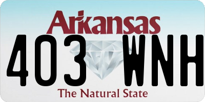 AR license plate 403WNH