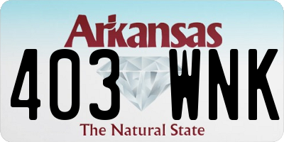 AR license plate 403WNK