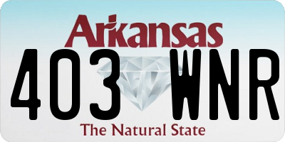AR license plate 403WNR