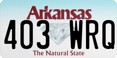 AR license plate 403WRQ