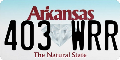 AR license plate 403WRR
