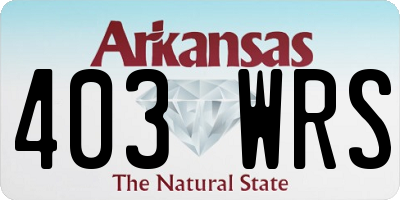 AR license plate 403WRS