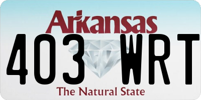 AR license plate 403WRT