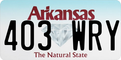 AR license plate 403WRY