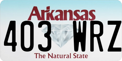 AR license plate 403WRZ