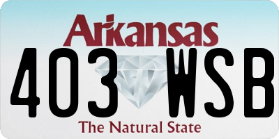 AR license plate 403WSB
