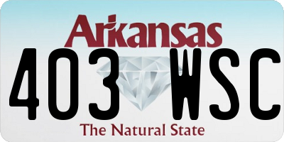 AR license plate 403WSC