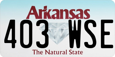 AR license plate 403WSE