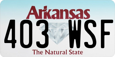 AR license plate 403WSF