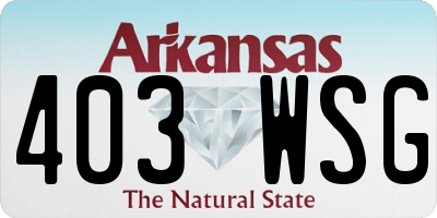 AR license plate 403WSG