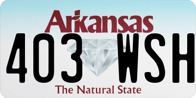 AR license plate 403WSH