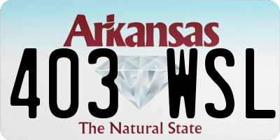 AR license plate 403WSL