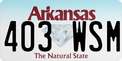 AR license plate 403WSM