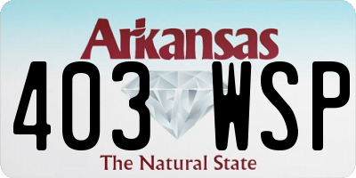 AR license plate 403WSP