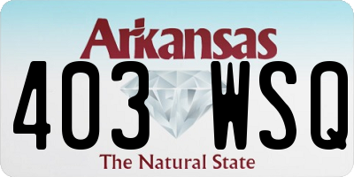 AR license plate 403WSQ