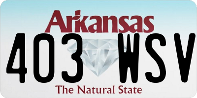 AR license plate 403WSV