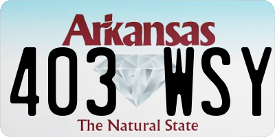 AR license plate 403WSY