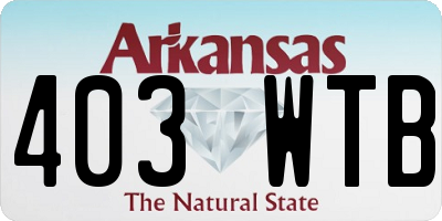 AR license plate 403WTB