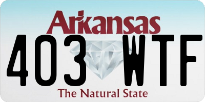 AR license plate 403WTF