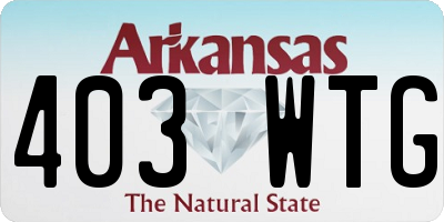 AR license plate 403WTG